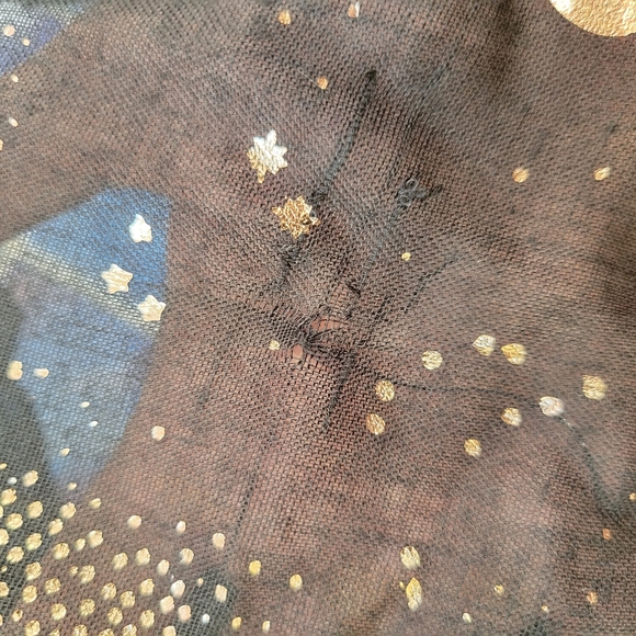 MEGA SALE! Black Celestial Moon Stars Scarf - Picture 6 of 8
